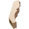 Ekena Millwork 5-inch W x 16-inch D x 22-inch H Valencia Rough Cedar Woodgrain TimberThane Knee Brace, Primed BRCUR05X16X22VALRCPR - alternate 2